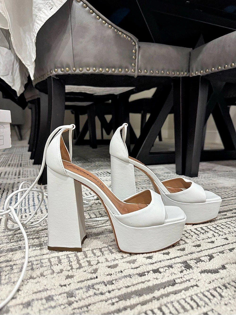L'Intervalle White Platform Heels